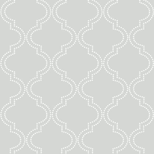 NuWallpaper Gray Quatrefoil Peel & Stick Wallpaper